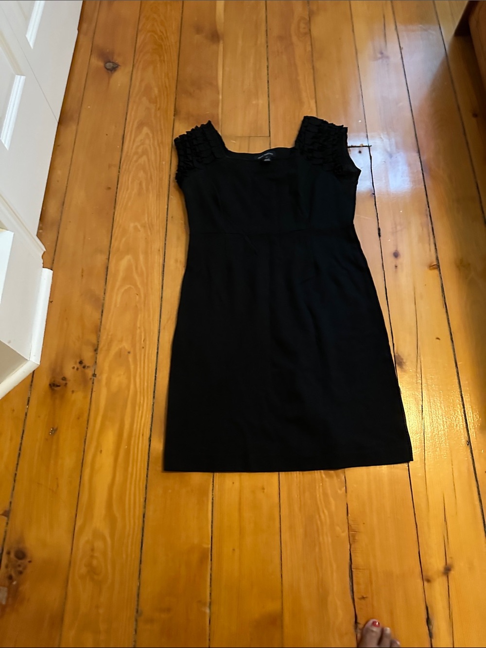 Pink Tartan Black Cap-Sleeve Mini Dress